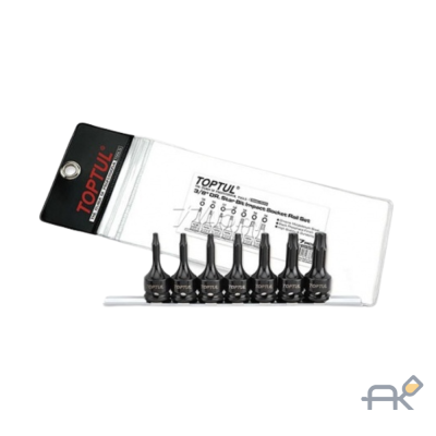 Набор бит шестигр. под головку 3/8` ударных T20-T50 7пр. на подвесе TOPTUL (GDAG0703)